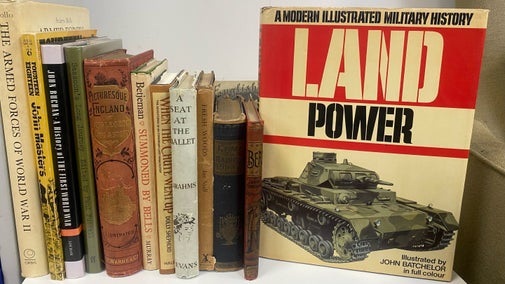 Image of a shelf of vintage books